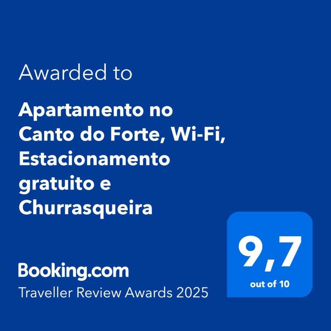 Apartamento No Canto Do Forte, Wi-Fi, Estacionamento Gratuito E Churrasqueira プライア・グランデ エクステリア 写真